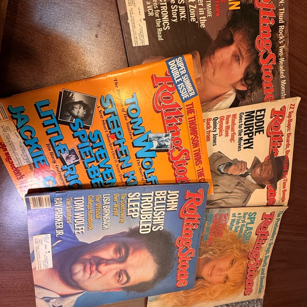 Lot Of 5 1984 Rolling Stone Magazine Issues 419, 420, 424, 426/427 DBL Issue,431